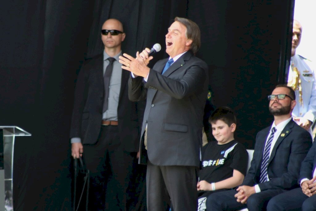 Murici Balbinot/Arquivo - Bolsonaro em SC, na penúltima visita, em novembro para formatura de agentes da PRF