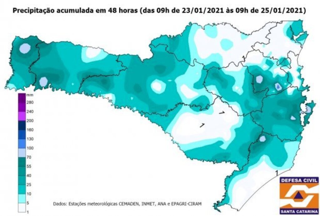 Entenda por que o volume de chuva está acima do normal em SC