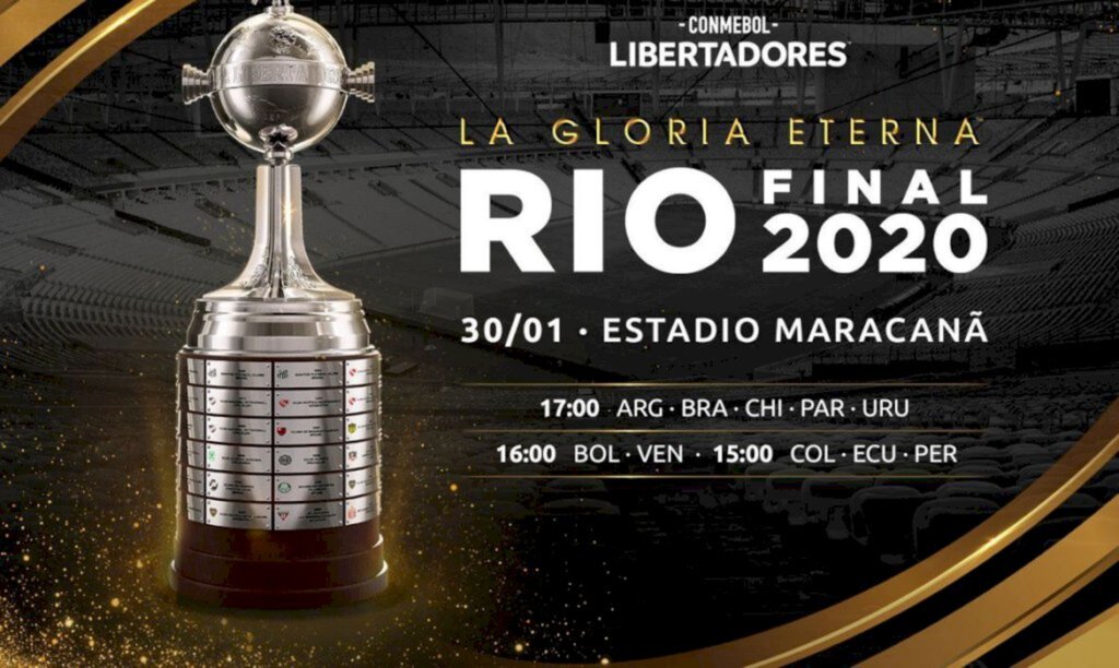 Libertadores: Conmebol confirma final dia 30, no Maracanã, às 17h