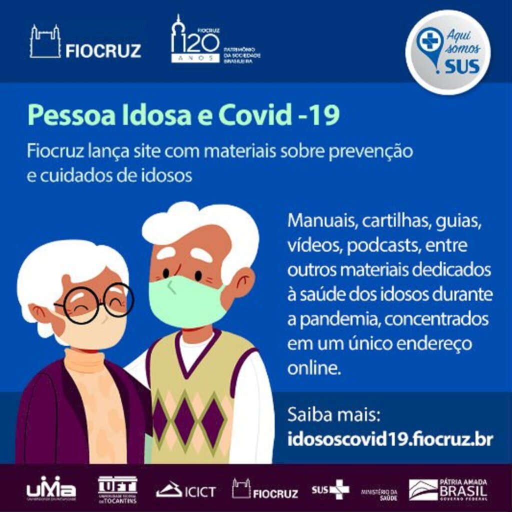 Coronavírus: Site da Fiocruz orienta idosos