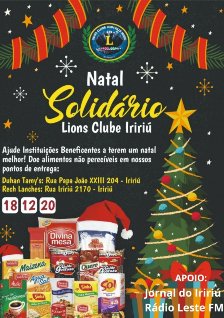 CAMPANHA NATAL SOLIDÁRIO LIONS CLUBE IRIRIÚ