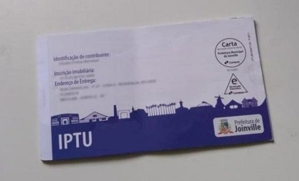 Carnês do IPTU 2021 começam a ser entregues na próxima semana em Joinville