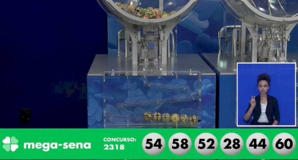 Reprodução/Facebook/Loterias da Caixa - Números sorteados no concurso 2.318 da Mega-Sena