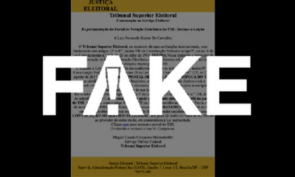 TSE alerta sobre email falso enviado em nome do tribunal