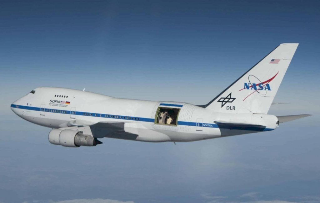 Foto: NASA - Sofia é um telescópio infravermelho montado em um Boeing 747SP