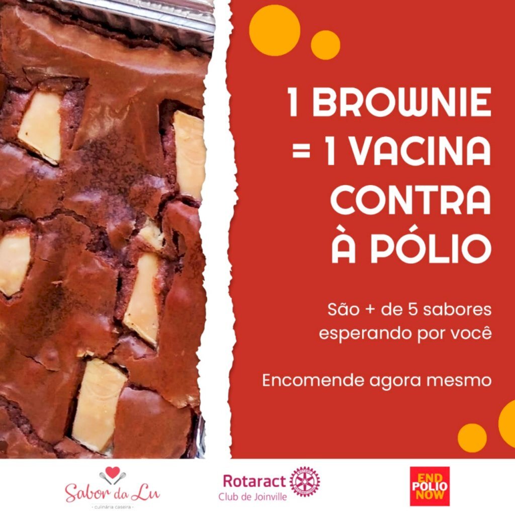 Jovens do Rotaract Clube de Joinville envolvidos na Campanha da Pólio