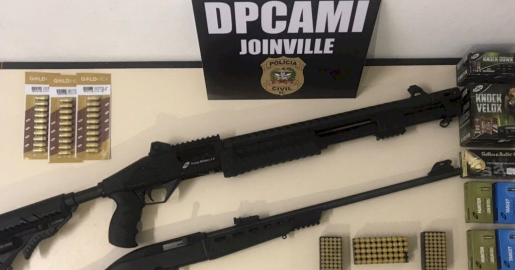 Polícia apreende armas e munições em Joinville