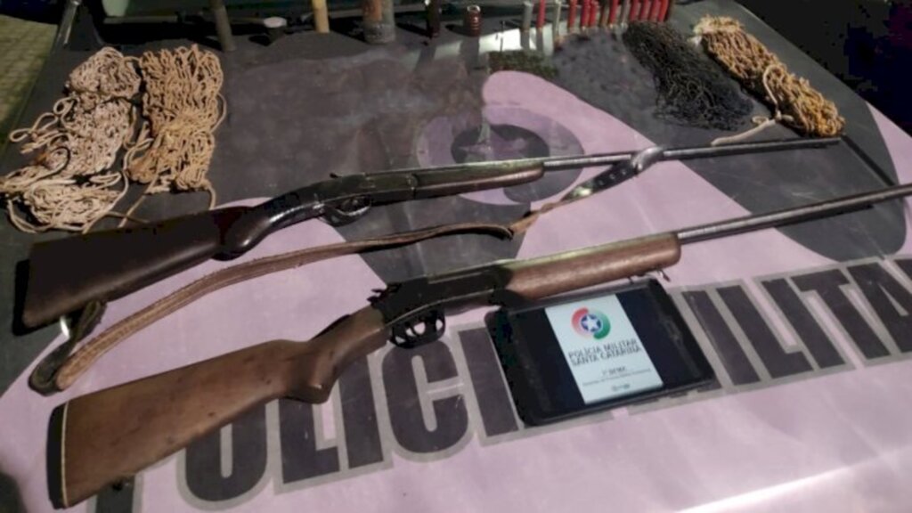 Pirabeiraba: Polícia prende caçador, apreende armas e animais abatidos