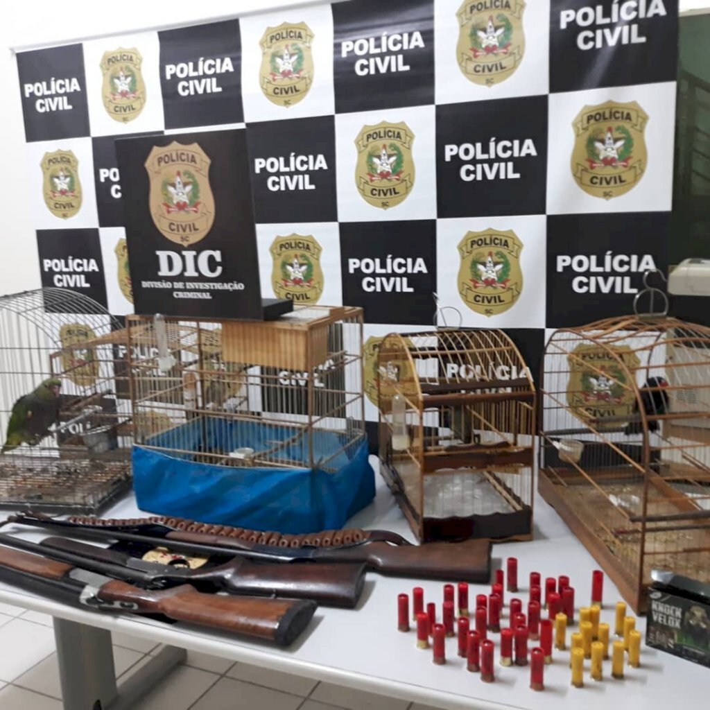 Polícia prende caçador de aves silvestres em Pirabeiraba