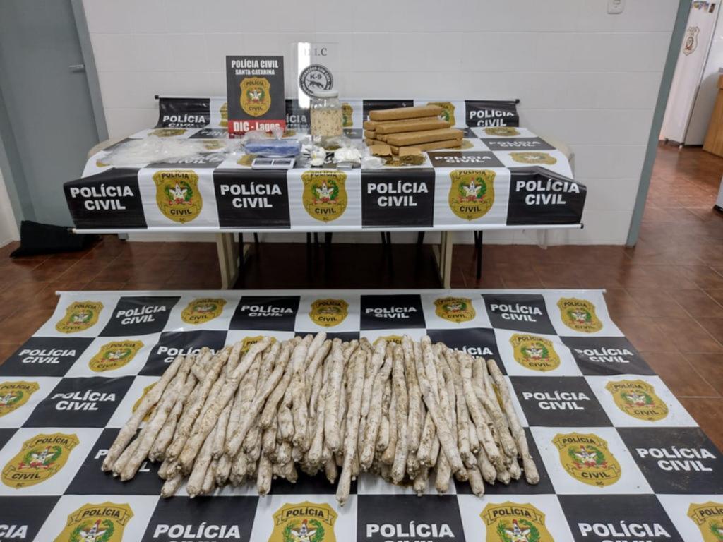 Polícia Civil prende mais dois envolvidos com o tráfico de drogas, em Lages