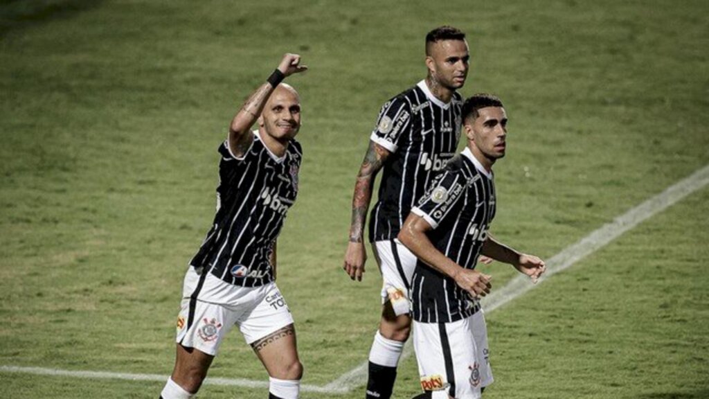 Matheus Sebenello/NeoPhoto - Fábio Santos comemora gol do Corinthians