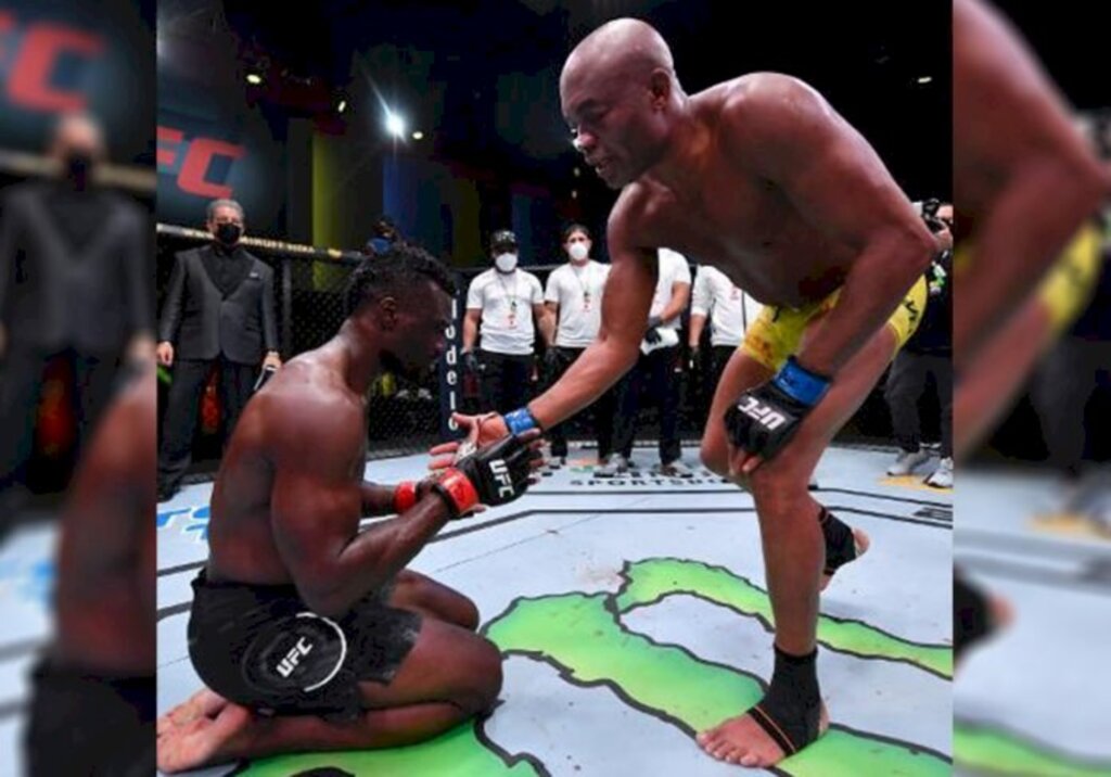 Hall se ajoelha, chora e pede desculpas após nocautear ídolo Anderson Silva