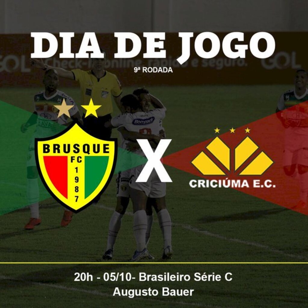 Série C: Brusque encara Criciúma e pode ampliar vantagem na liderança