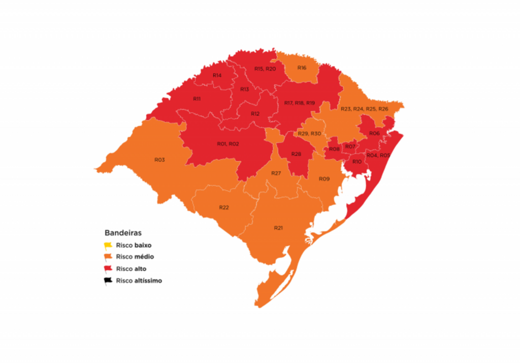 Pelotas continua em bandeira laranja