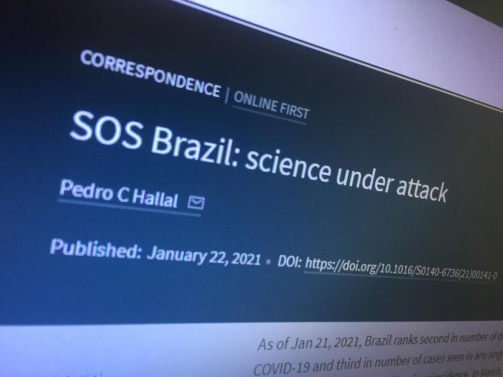 Lancet publica carta de Pedro Hallal sobre ataques à ciência no país
