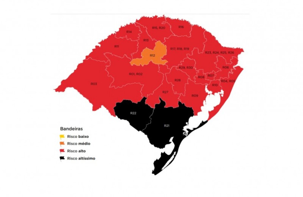 Pelotas e Bagé são mantidas em bandeira preta