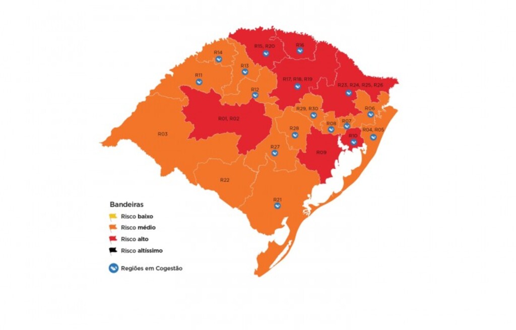 Estado mantém Pelotas na bandeira laranja