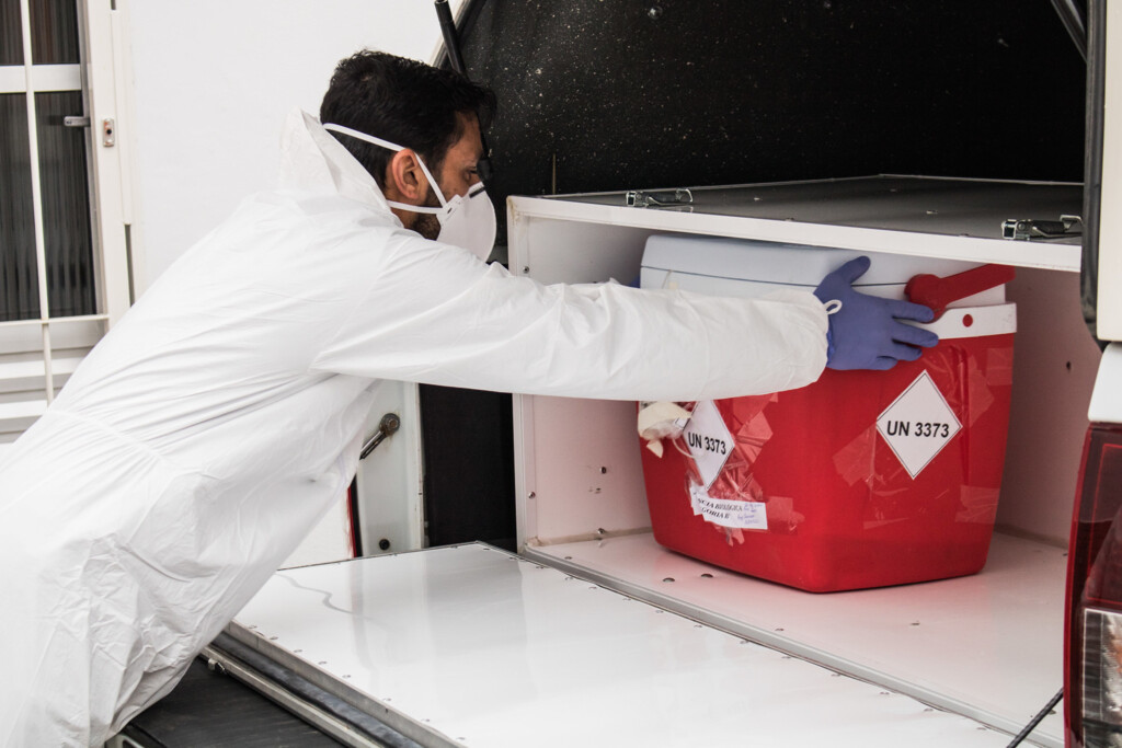 Equipe exclusiva para os exames da Covid-19