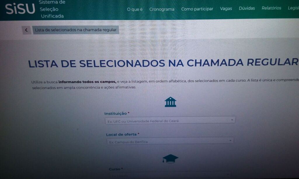 Inscrição para o Sisu é adiada