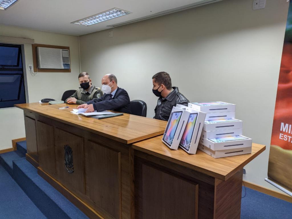 Parceria. Para o Comando do 6 ªBPM, é a inovação
tecnológica no trabalho da BM. (Foto: Divulgação MP)