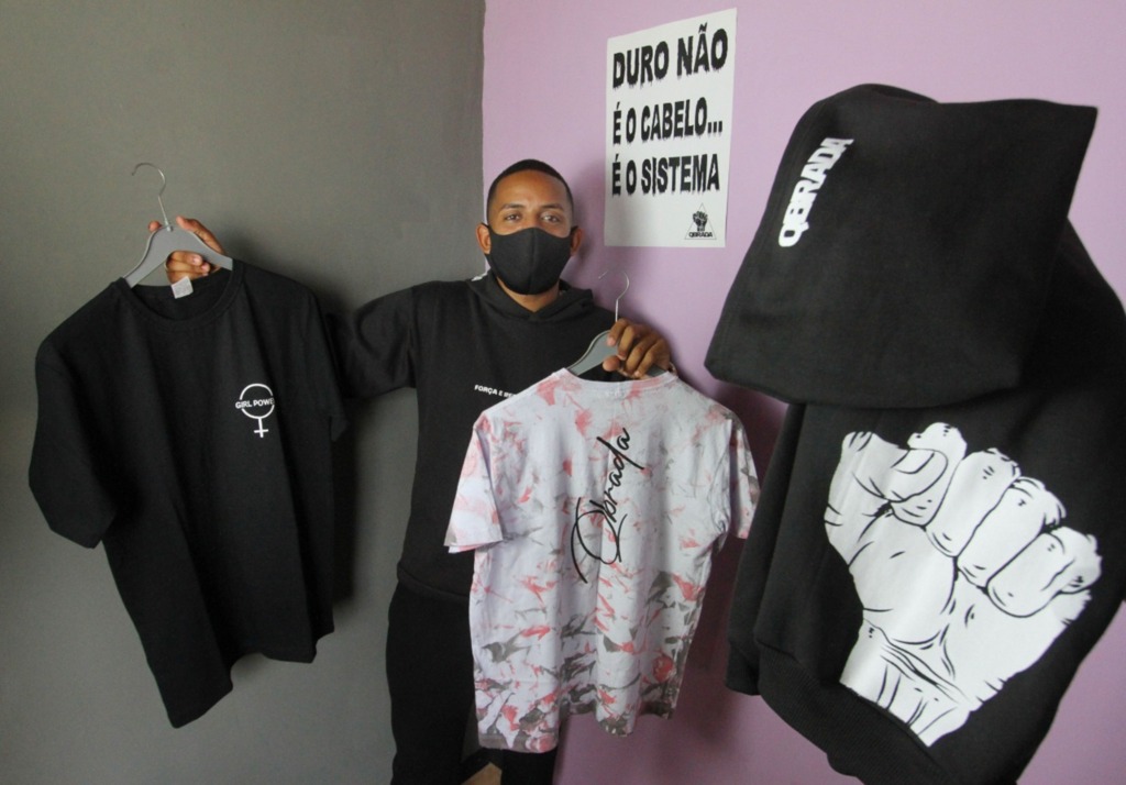 Henrique fundou a Qbrada, marca de roupas que utiliza a moda como ferramenta de potencialização de discursos