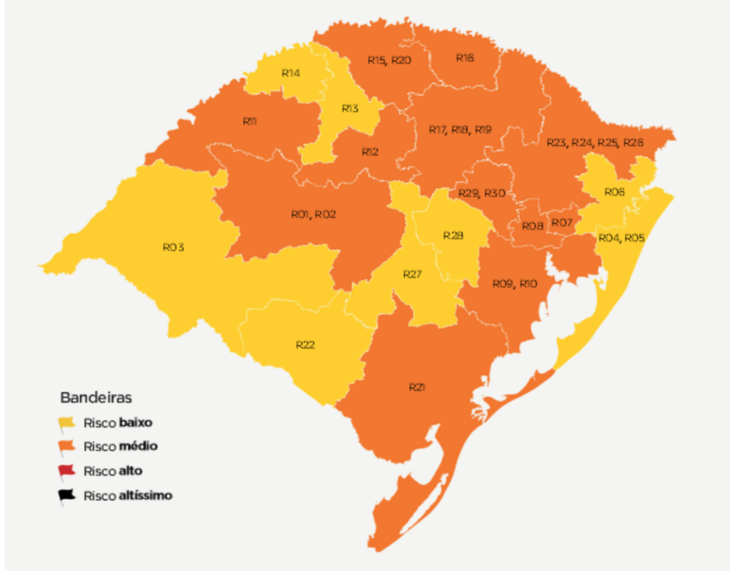 Pelotas e região permanecem com bandeira laranja