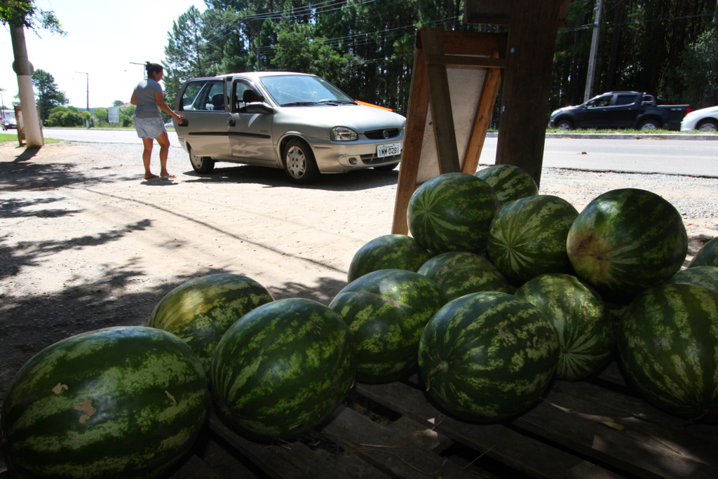 O caminho das frutas até a praia