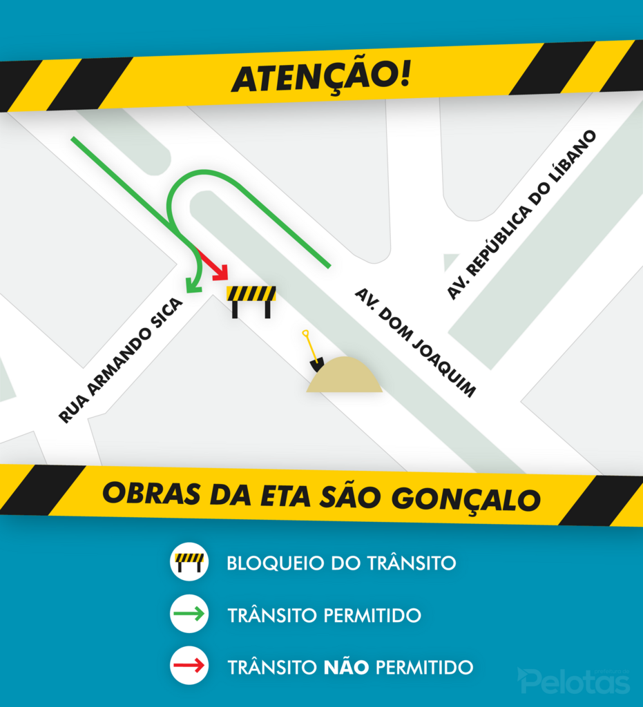 Trânsito na Dom Joaquim será interrompido para obras