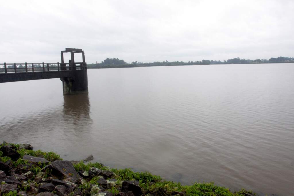 Algas na barragem Santa Bárbara causam alterações na água