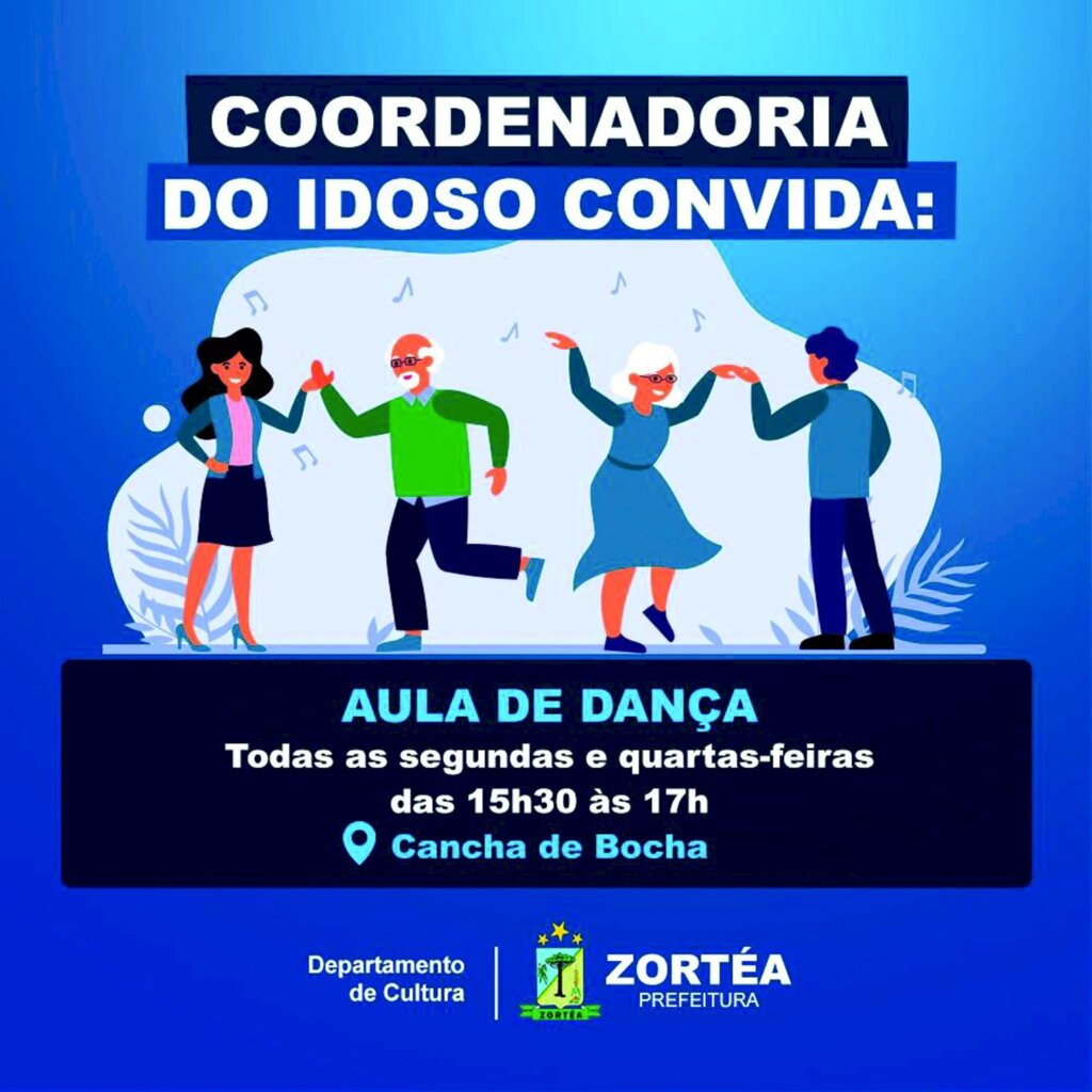 COORDENADORIA DO IDOSO DE ZORTÉA PROMOVE AULAS DE DANÇA TODAS AS SEGUNDAS E QUARTAS-FEIRAS