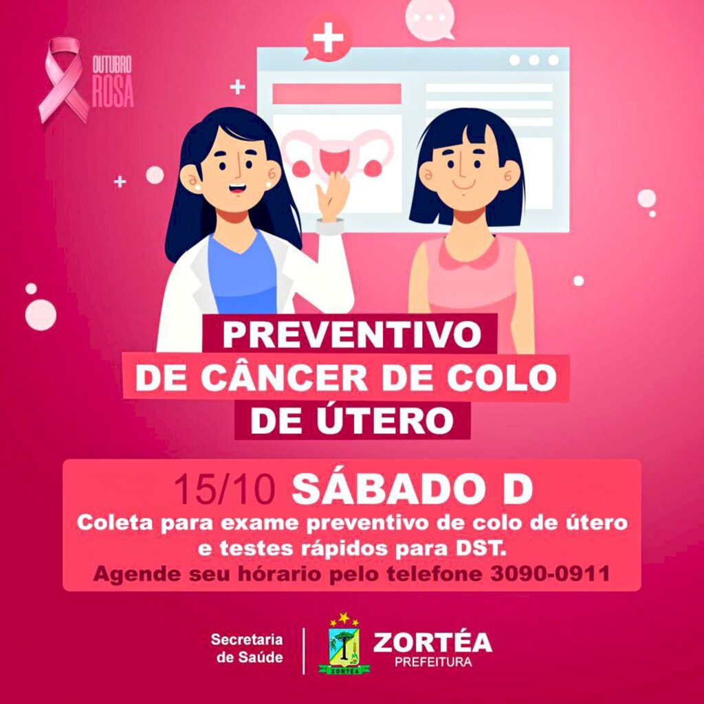 PREFEITURA DE ZORTÉA REALIZA MUTIRÃO DE EXAMES PREVENTIVOS DO CÂNCER DO COLO DE ÚTERO