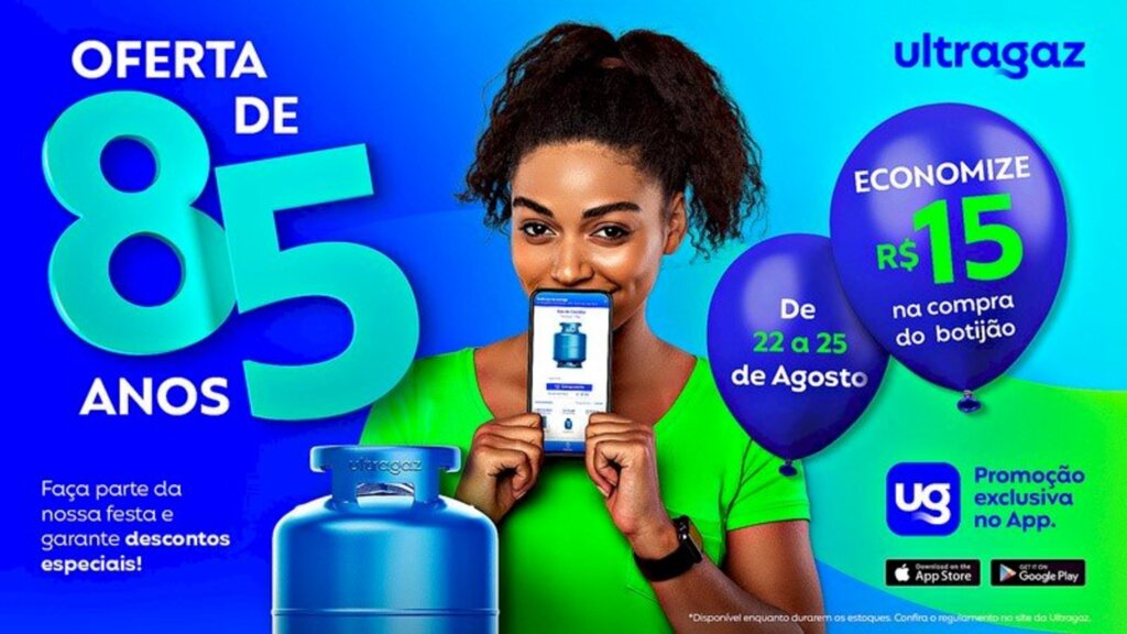 Desconto especial e promoção marcam as comemorações pelos 85 anos da Ultragaz