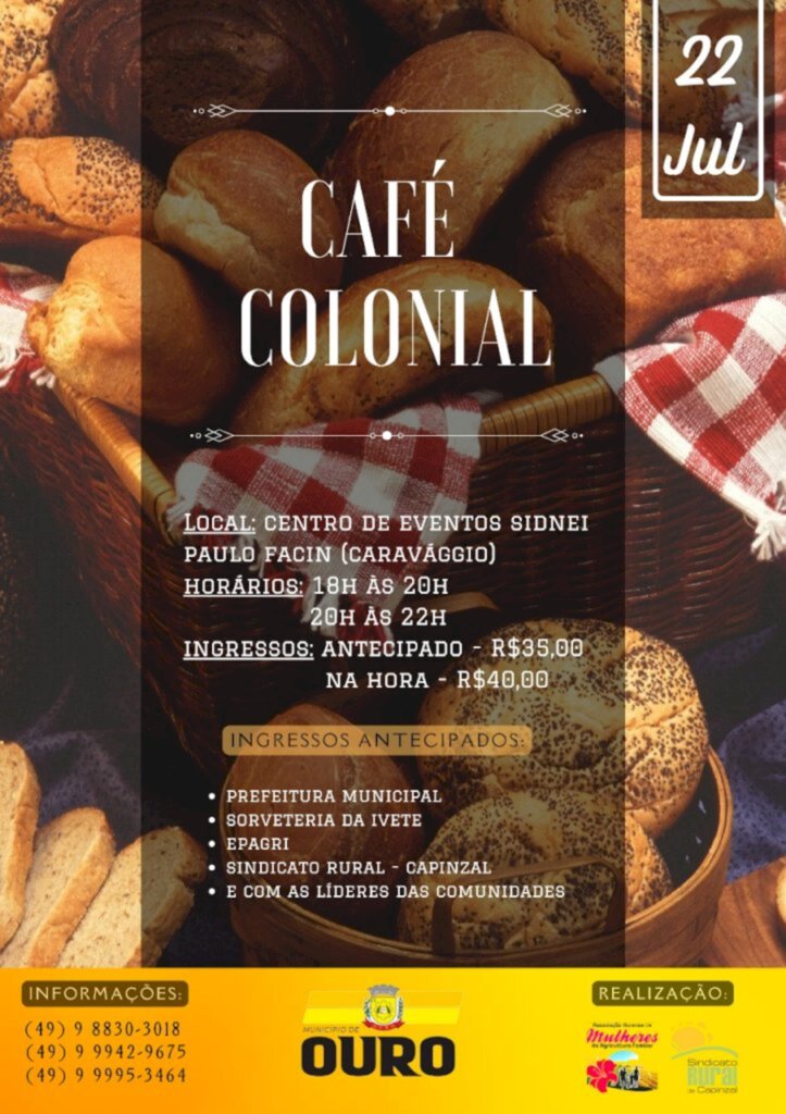 Café Colinial e Festa do Colono do município de Ouro (SC)