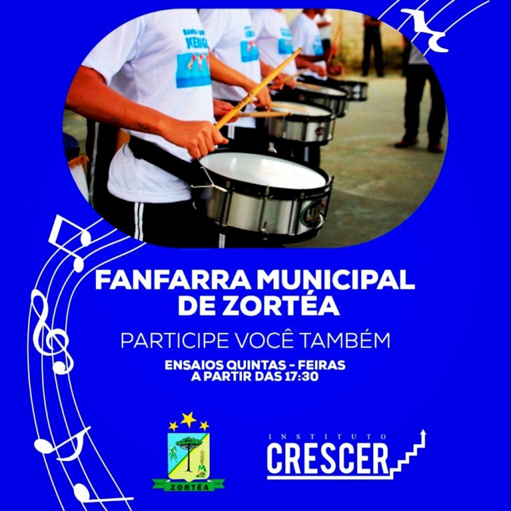 Faça parte da Fanfarra Municipal de Zortéa