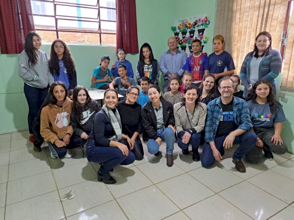 Encerramento do curso do SENAC com alunos do SCFV de Celso Ramos