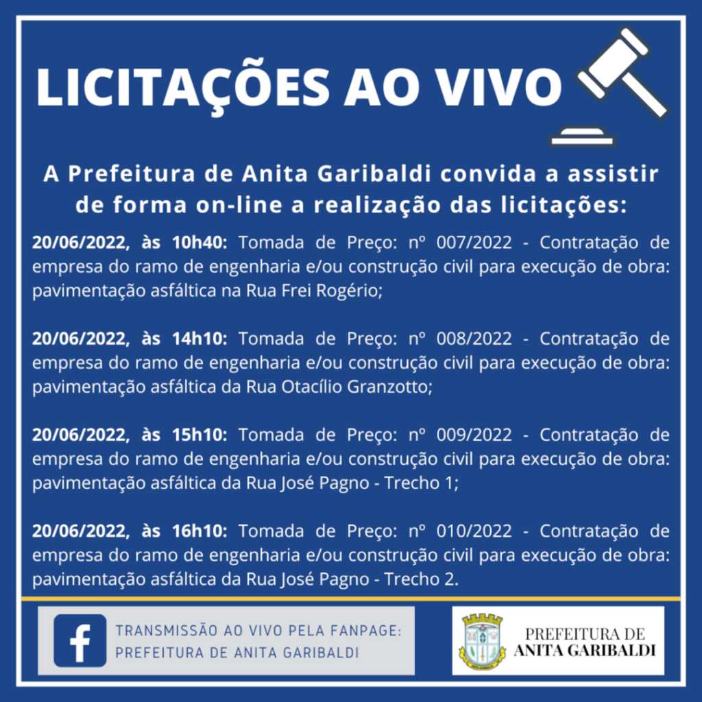 Lançadas as licitações para pavimentação asfáltica das Ruas Frei Rogério, Otacílio Granzotto e José Pagno