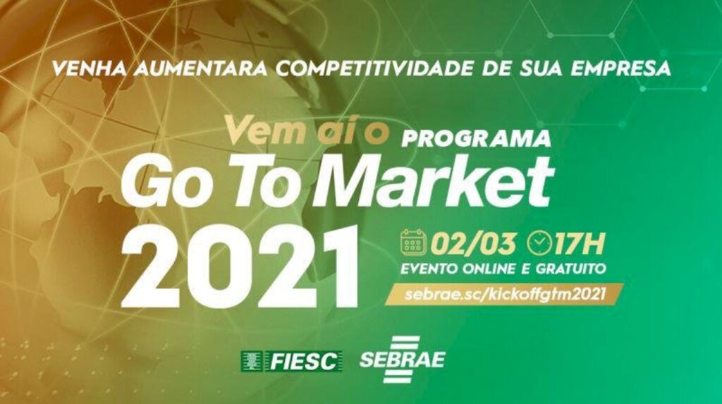 As inscrições podem ser feitas pelo link http://sebrae.sc/kickoffgtm2021. - As inscrições podem ser feitas pelo link  http://sebrae.sc/kickoffgtm2021.