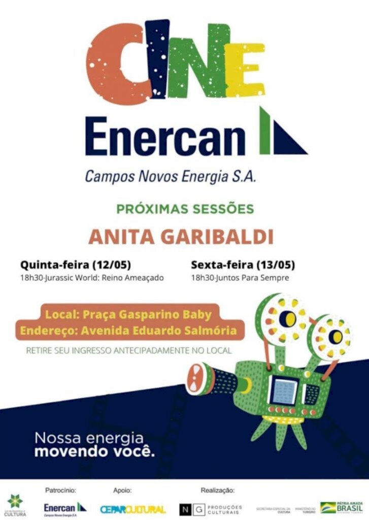 Cine Enercan exibirá filmes gratuitos em Anita