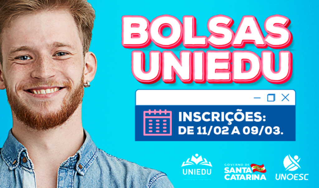 Cadastro para as bolsas do Uniedu vai até dia 09 de março