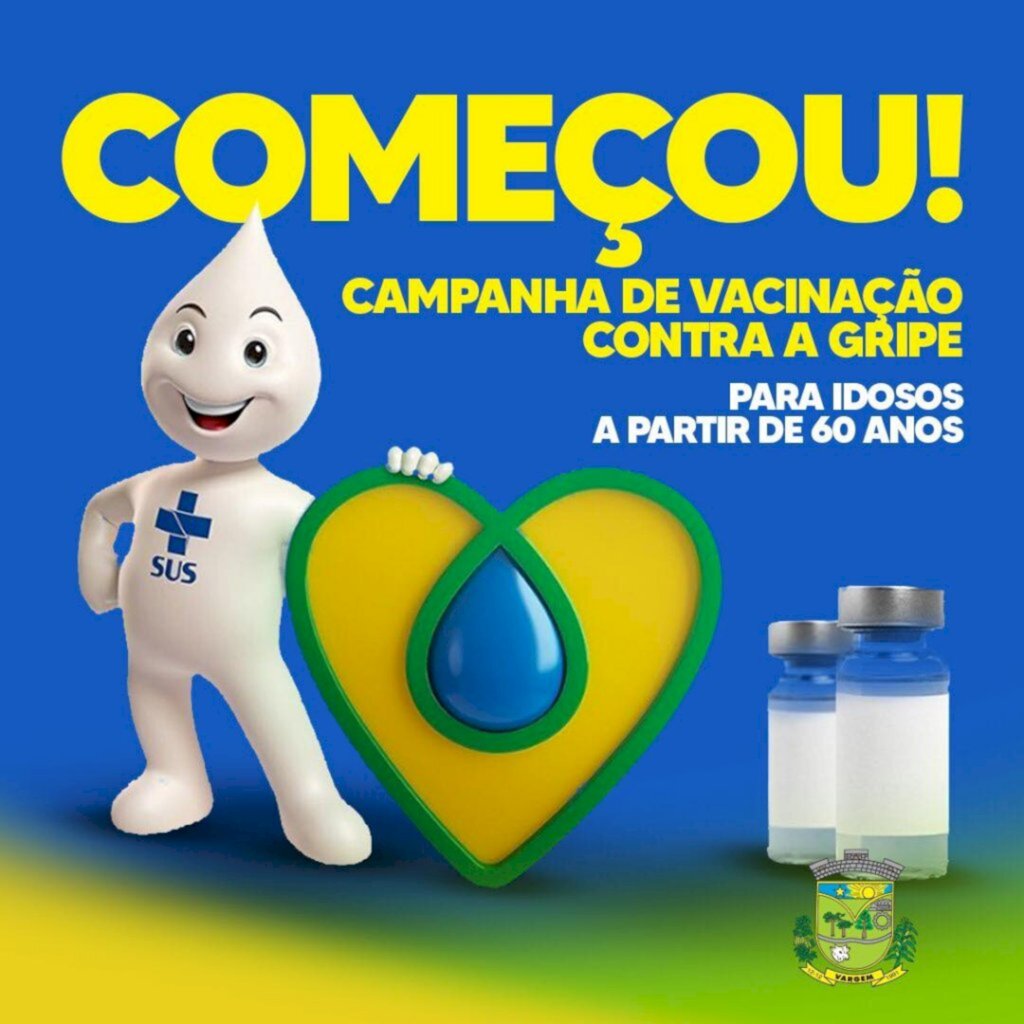 Campanha de vacinação contra a gripe para idosos 60 anos acima em Vargem