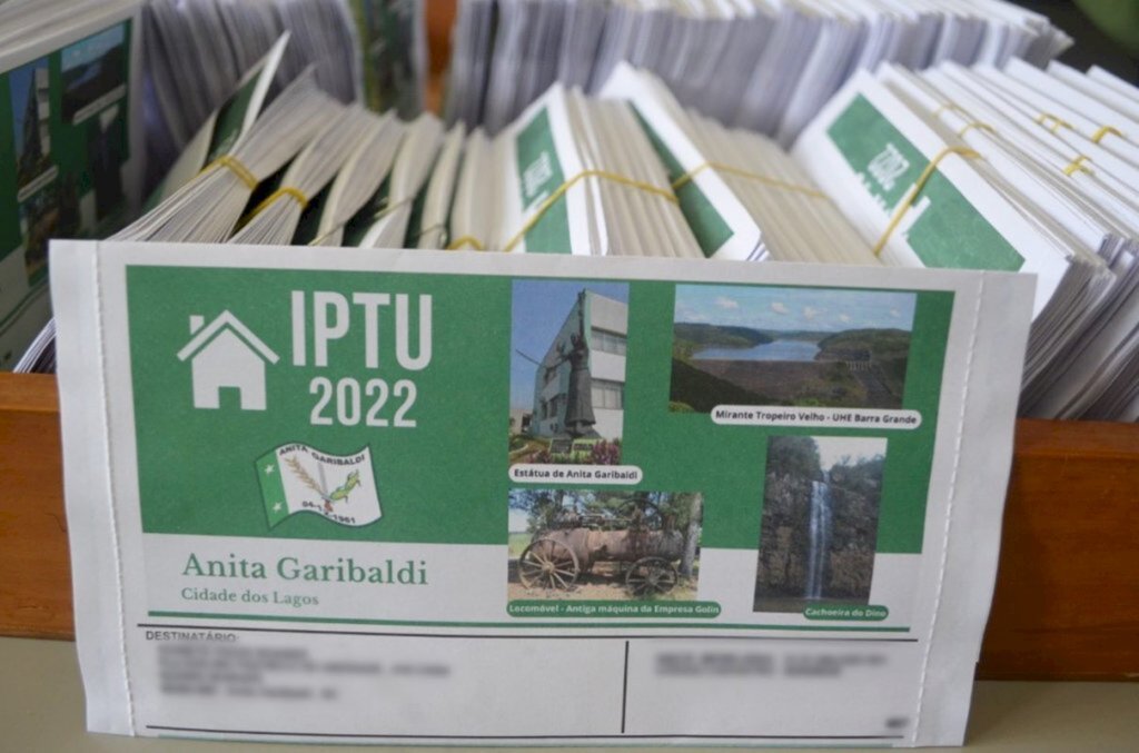 Entrega dos carnês do IPTU iniciou nesta semana  em Anita