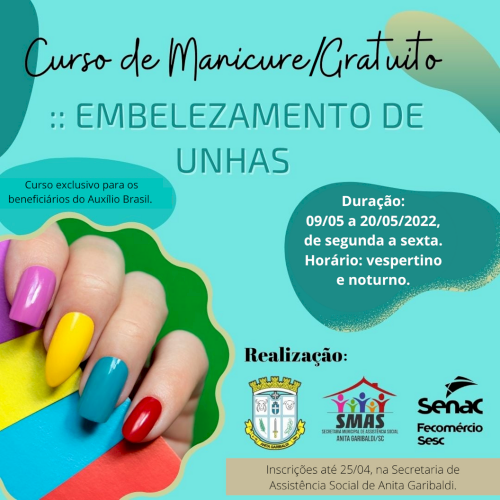 Secretaria de Assistência de Anita oferece Curso de Manicure gratuito