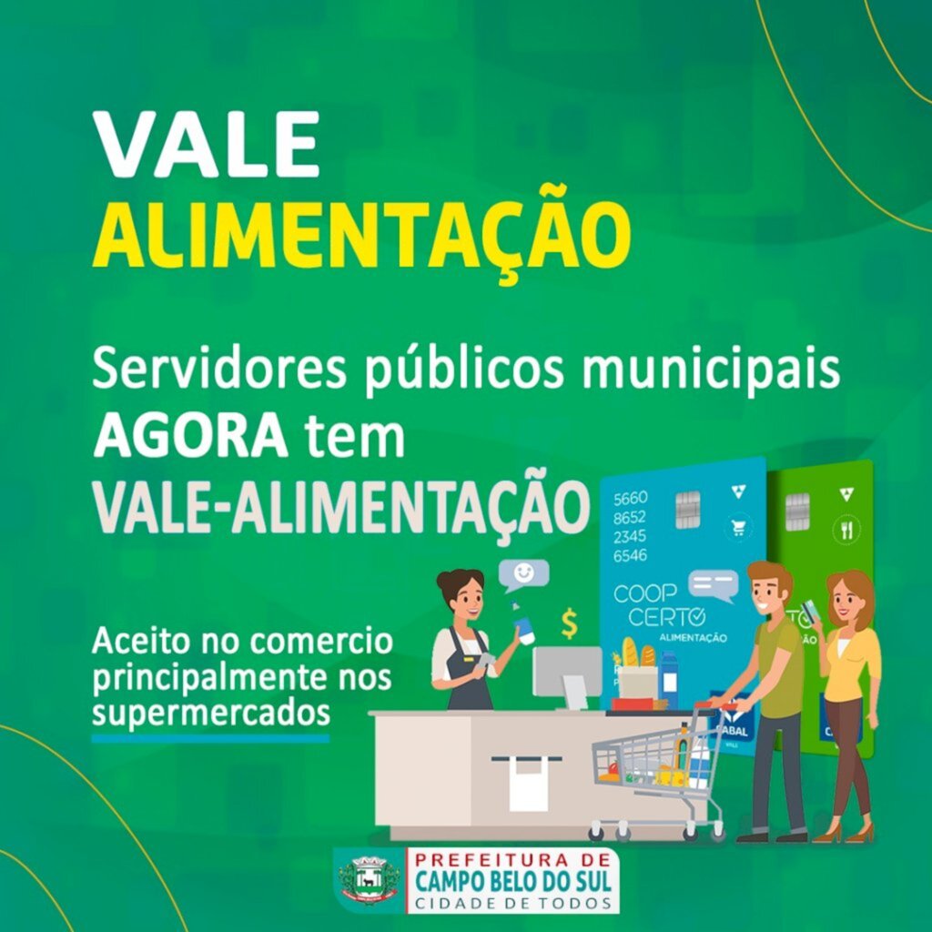 Prefeitura de Campo Belo do Sul concede  vale-alimentação para servidores municipais