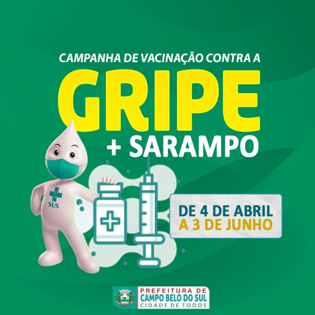 Campanha de vacinação contra a influenza (Gripe) em Campo Belo do Sul