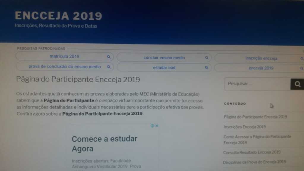 Inscrições para o Encceja abrem em maio