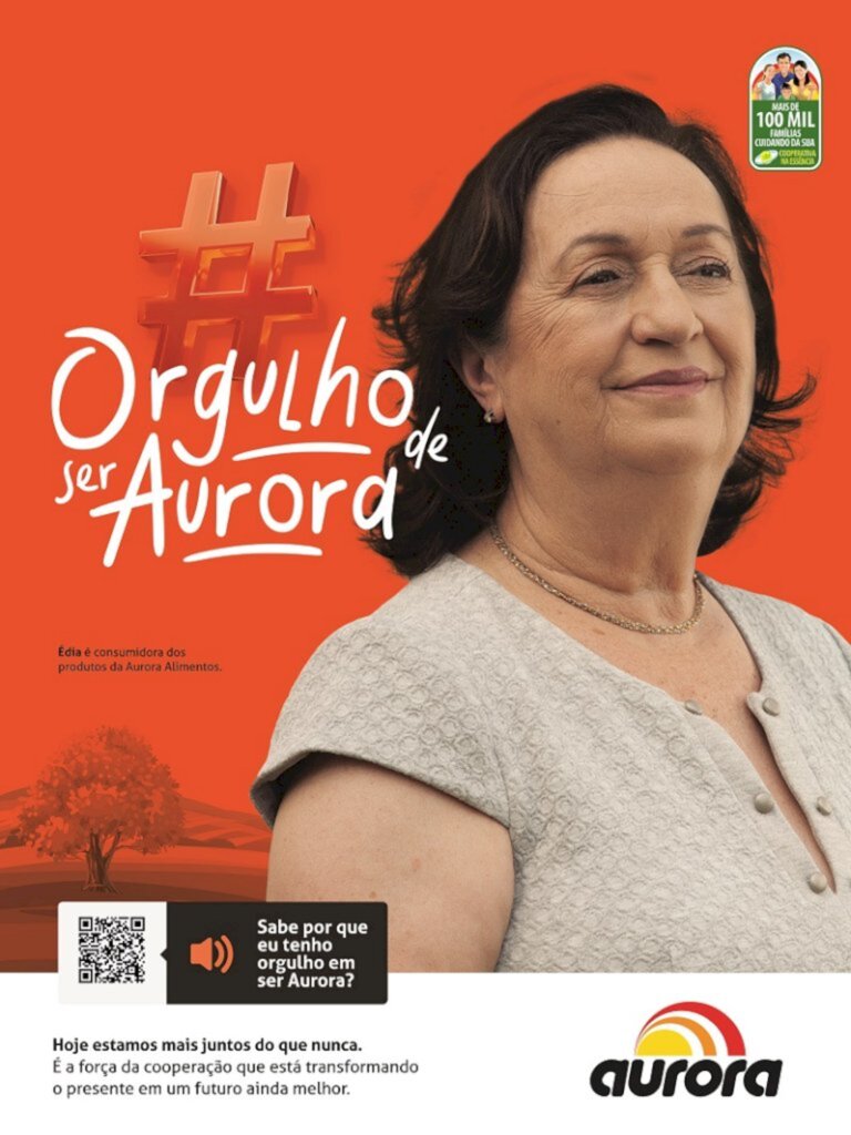 'Orgulho de ser Aurora' é a nova campanha institucional da Aurora Alimentos