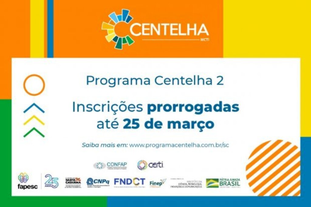 Inscrições para o Programa Centelha que impulsiona novos negócios vão até sexta-feira