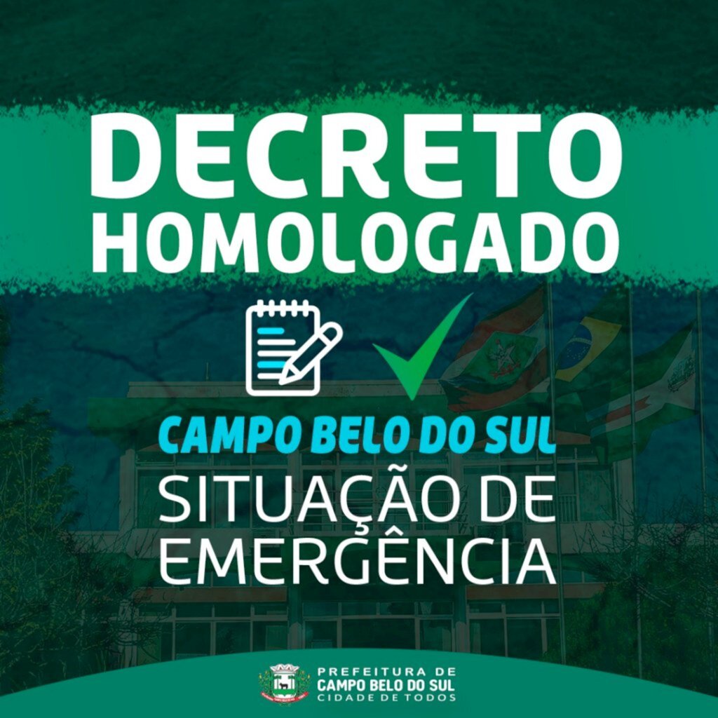 Decreto de situação de emergência em Campo Belo do Sul é homologado pelo Governo do Estado