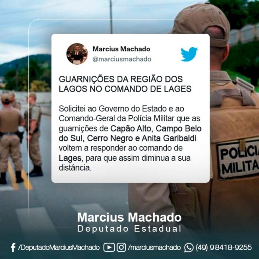 Guarnições da Região dos Lagos no Comando de Lages