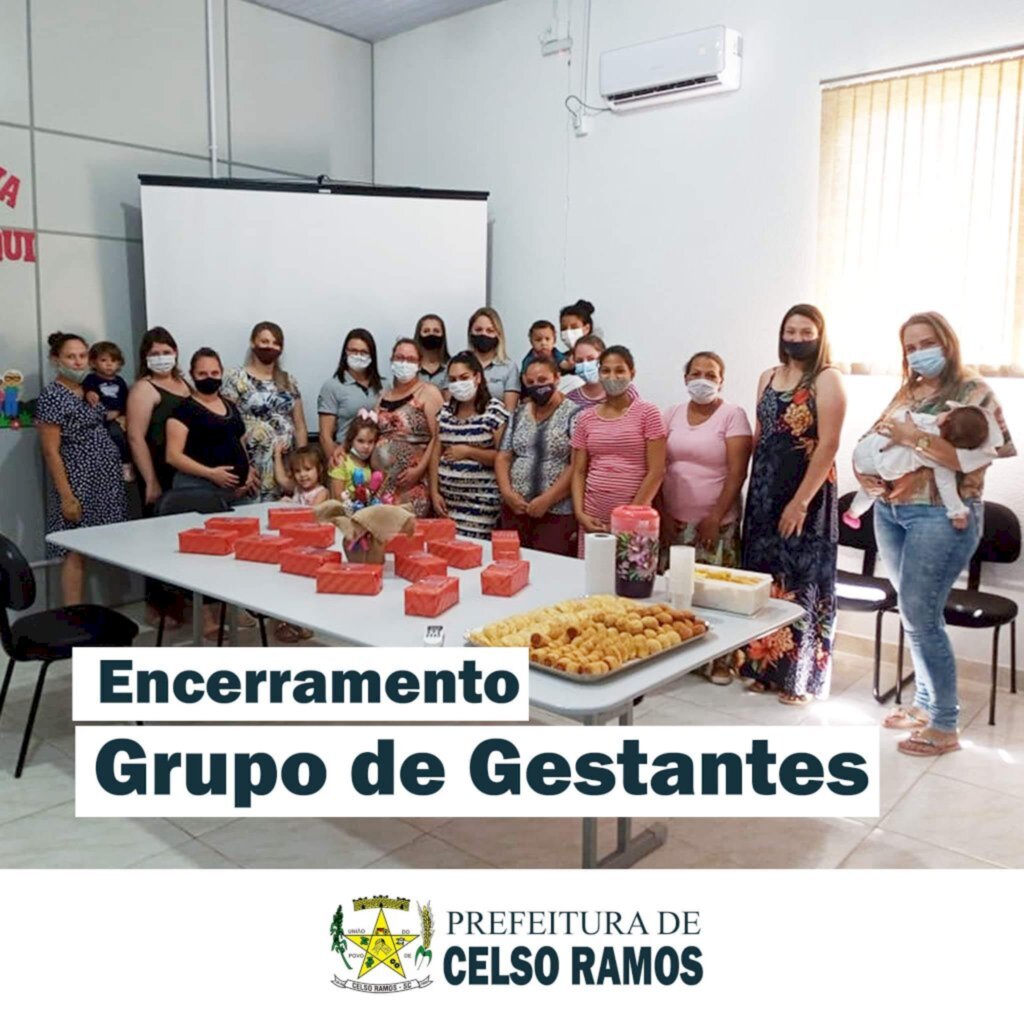 Realizado o encerramento do  grupo de gestantes de Celso Ramos